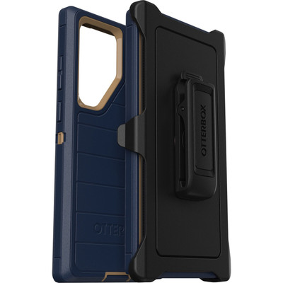 OtterBox Defender Series Pro Rugged Carrying Case (Holster) Samsung Galaxy S23 Ultra Smartphone - Blue Suede Shoes