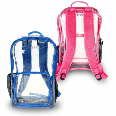 HG Safe N' Clear Security Backpack with padded welt/Pink Trim