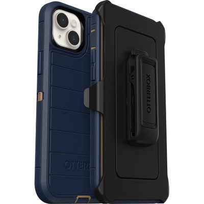 OtterBox Defender Series Pro Rugged Carrying Case (Holster) Apple iPhone 14 Plus Smartphone - Blue Suede Shoes