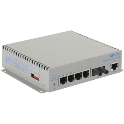 Omnitron Systems 2821-1-14-9Z OmniConverter Managed Gigabit - MM ST - RJ-45 - Ethernet Fiber Switch
