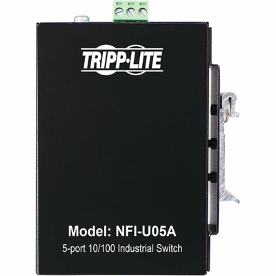 Tripp Lite 5-Port Unmanaged Industrial Ethernet Switch - 10/100 Mbps, Ruggedized, -40&deg; to 75&deg;C, EIP QoS, DIN/Wall Mount