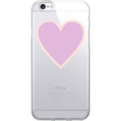 OTM Classic Prints Clear Phone Case, Heart Beat Pink