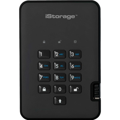 iStorage diskAshur2 HDD 5 TB | Secure Portable Hard Drive | Password Protected | Dust/Water-Resistant | Hardware Encryption IS-DA2-256-5000-B