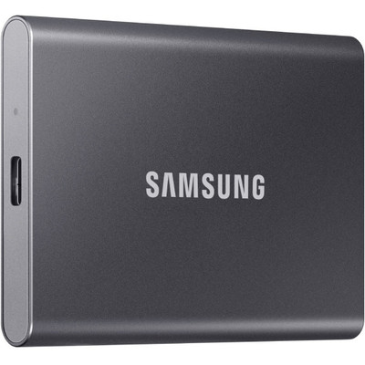 Samsung T7 MU-PC1T0T/AM 1 TB Portable Solid State Drive - External - PCI Express NVMe - Titan Gray