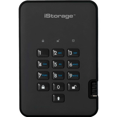iStorage diskAshur2 HDD 2 TB | Secure Portable Hard Drive | Password Protected | Dust/Water-Resistant | Hardware Encryption IS-DA2-256-2000-B