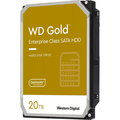 WD Gold WD201KRYZ 20 TB Hard Drive - 3.5" Internal - SATA (SATA/600) - Conventional Magnetic Recording (CMR) Method