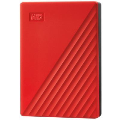 WD My Passport WDBPKJ0040BRD-WESN 4 TB Portable Hard Drive - External - Red