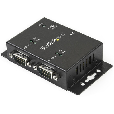 StarTech.com USB to Serial Adapter &acirc;&euro;" 2 Port &acirc;&euro;" Wall Mount &acirc;&euro;" Din Rail Clips &acirc;&euro;" Industrial &acirc;&euro;" COM Port Retention &acirc;&euro;" FTDI &acirc;&euro;" DB9