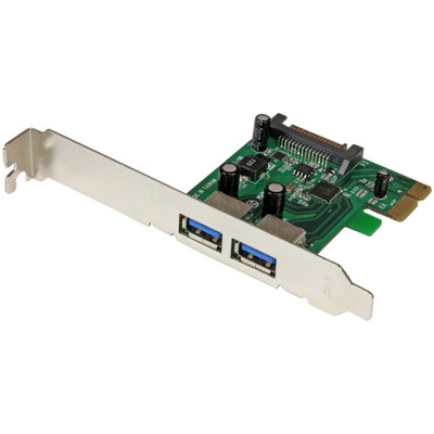 StarTech.com 2 Port PCI Express (PCIe) SuperSpeed USB 3.0 Card Adapter with UASP - SATA Power - 5Gbps