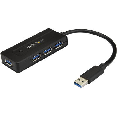 StarTech.com 4 Port USB 3.0 Hub SuperSpeed 5Gbps w/ Fast Charge - Portable USB 3.2 Gen 1 (5Gbps) Type-A Laptop/Desktop Hub - USB Bus/Self Powered