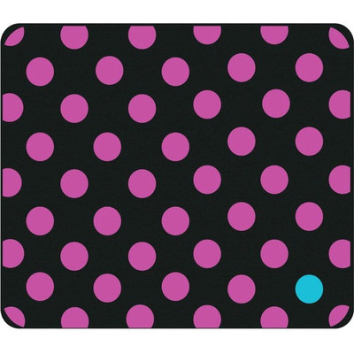 OTM Classic Prints Black Mouse Pad, Dotty Gone Violet