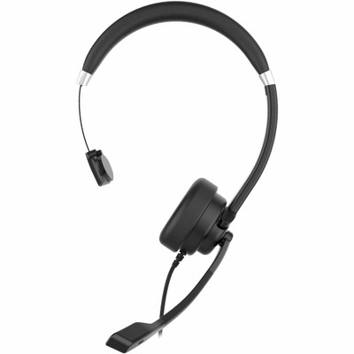 Morpheus 360 Connect USB Mono Headset with Boom Microphone - Noise Cancelling - Reversible Design - Protein Leather Ear Cushion - In-Line Volume Controls - Mute button - Black - HS5200MU