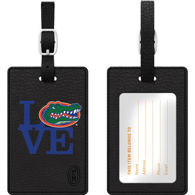 OTM Black Leather Love V1 Bag Tag University of Florida