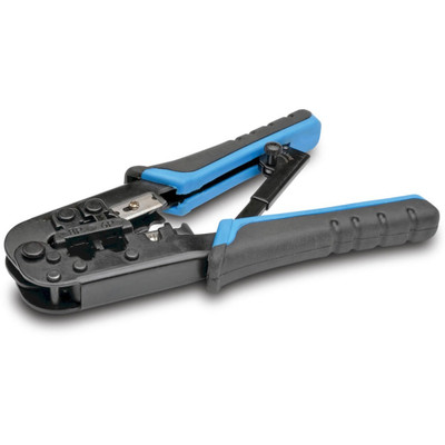 Tripp Lite RJ11 RJ12 RJ45 Crimping Tool with Cable Stripper Cat5e Cat6