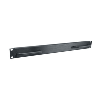 Middle Atlantic 1 RU Flanged Blank Rack Panel with Handles, Black Brushed and Anodized Aluminum