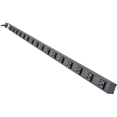 Tripp Lite 16-Outlet Vertical Power Strip 120V 15A NEMA 5-15P 15 ft. (4.57 m) Cord 48 in. Black Housing