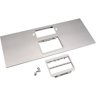 Wiremold AL5256-GMABRT Large Multi-Channel Raceway GFCI and Ortronics Cover Plate