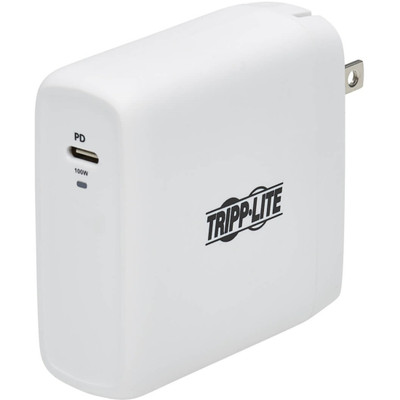 Tripp Lite Compact 1-Port USB-C Wall Charger GaN Technology 100W PD3.0 Charging White