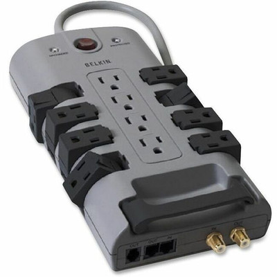 Belkin 12-Outlet Pivot-Plug Surge Protectors - 8 foot Cable - 4320 Joules