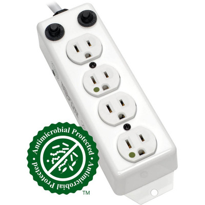 Tripp Lite Safe-IT UL 1363A Medical-Grade Power Strip for Patient-Care Vicinity 4x 15A Hospital-Grade Outlets 2 ft. Cord