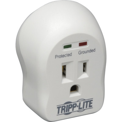 Tripp Lite 1-Outlet Personal Surge Protector Direct Plug-In 600 Joules 2 Diagnostic LEDs