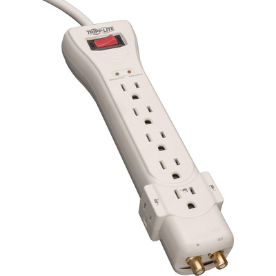 Tripp Lite Protect It! 7-Outlet Surge Protector 7 ft. (2.13 m) Cord 2160 Joules Coaxial Protection