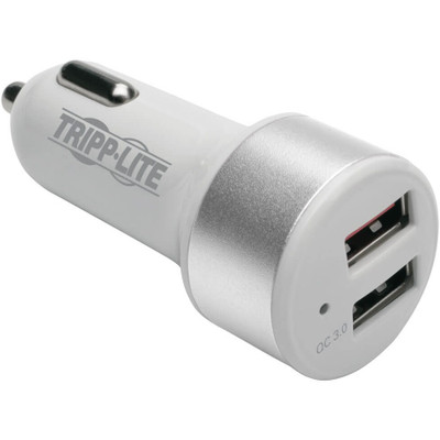 Tripp Lite Dual-Port USB Car Charger for Tablets and Cell Phones with Qualcomm Quick Charge 3.0 Technology