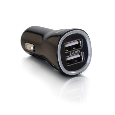 C2G Smart 2-Port USB Car Charger, 2.4A Output