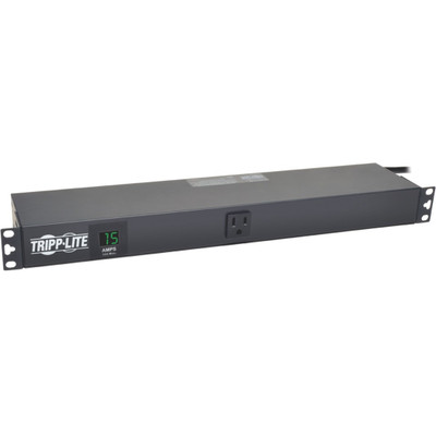 Tripp Lite PDU 1.5kW Single-Phase Local Metered PDU 100-127V Outlets (13 5-15R) 5-15P 100-127V Input 15 ft. (4.57 m) Cord 1U Rack-Mount