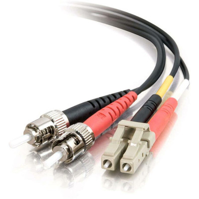 C2G-10m LC-ST 62.5/125 OM1 Duplex Multimode PVC Fiber Optic Cable - Black