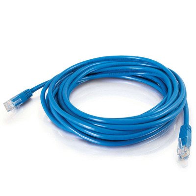 C2G 75 ft Cat5e Molded Solid Unshielded UTP Ethernet Network Patch Cable - Blue