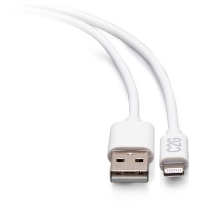 C2G 3ft USB A to Lightning Cable - Charge & Sync Cable - White