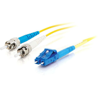 C2G-1m LC-ST 9/125 OS1 Simplex Singlemode PVC Fiber Optic Cable - Yellow