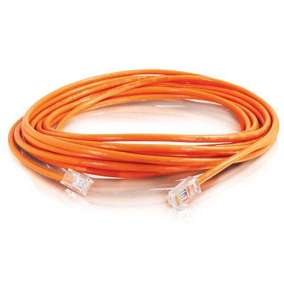 C2G 14ft Cat5e Non-Booted Unshielded UTP Network Crossover Patch Cable - Orange