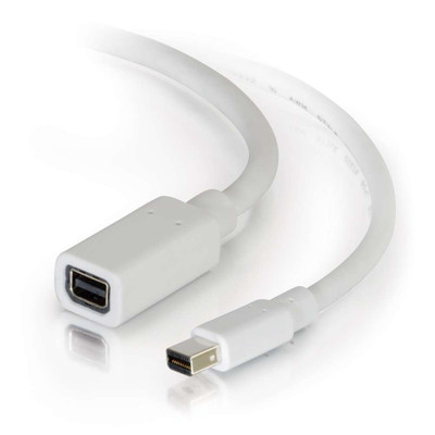 C2G 3ft Mini DisplayPort Extension Cable M/F - White - LIMITED AVAILABILITY