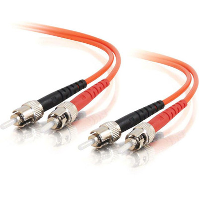 C2G 1m ST-ST 62.5/125 OM1 Duplex Multimode Fiber Optic Cable (Plenum-Rated) - Orange