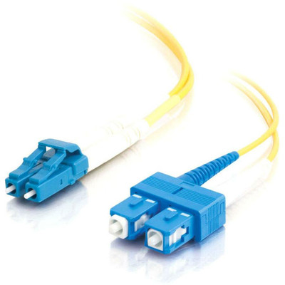 C2G-30m LC-SC 9/125 OS1 Duplex Singlemode Fiber Optic Cable (Plenum-Rated) - Yellow