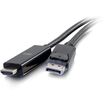 C2G 10ft DisplayPort to HDMI Cable - DP to HDMI Adapter Cable - DisplayPort 1.2 HDMI 2.0 - 4K 60Hz - M/M