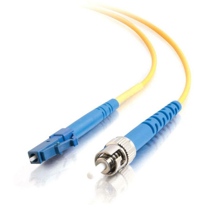 C2G-5m LC-ST 9/125 OS1 Simplex Singlemode Fiber Optic Cable (Plenum-Rated) - Yellow