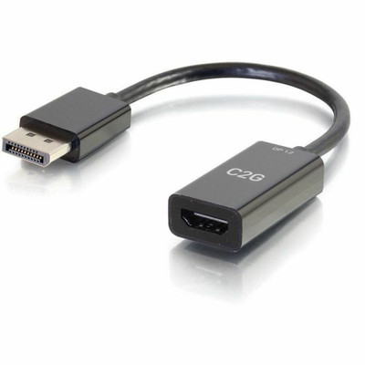 C2G 8in DisplayPort to HDMI Adapter - DP to HDMI Adapter - DisplayPort 1.2a HDMI 1.4b - 4K 30Hz - M/F