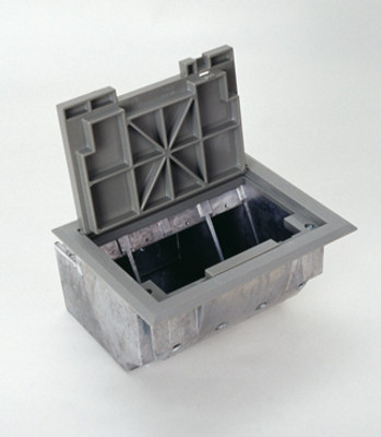 Wiremold AF1-YC Raised Floor Box in Gray
