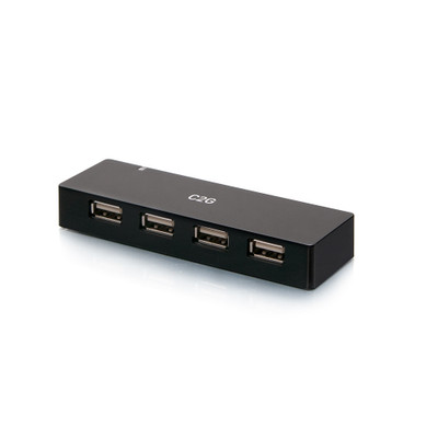 C2G 4-Port USB-A Hub with 5V 2A Power Supply