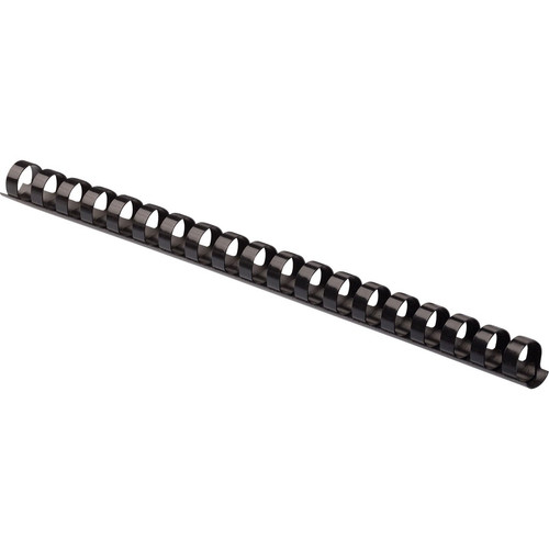 Fellowes Plastic Binding Combs - Black, 3/8" Diameter