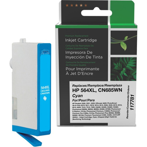 Clover Technologies Remanufactured High Yield Inkjet Ink Cartridge - Alternative for HP 564XL (CN685WN, CB323WN) - Cyan - 1 Each