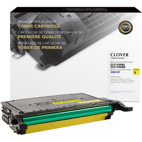 Clover Technologies High Yield Laser Toner Cartridge - Alternative for Samsung CLT-Y5082L, CLT-Y508L, CLT-Y5082L/ELS, CLT-Y5082S, CLT-Y5082S/ELS, CLT-Y508S - Yellow - 1 Pack