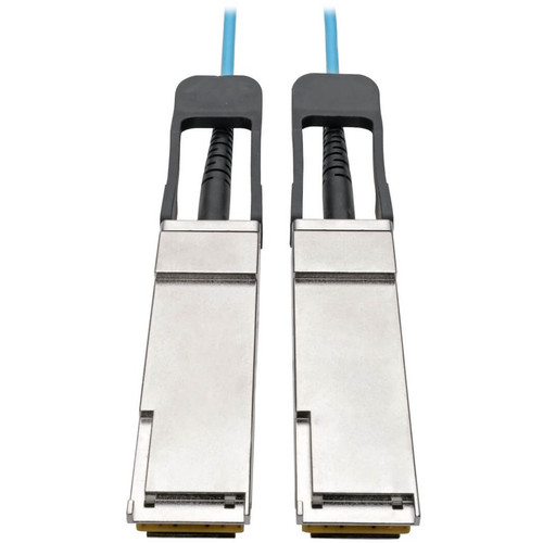 Tripp Lite N28F-10M-AQ QSFP+ to QSFP+ Active Optical Cable - 40Gb, AOC, M/M, Aqua, 10 m (32.8 ft.)