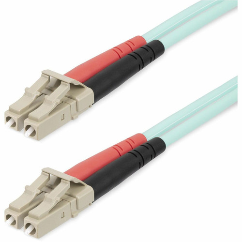 StarTech 450FBLCLC20 20m (65ft) LC/UPC to LC/UPC OM4 Multimode Fiber Optic Cable, 50/125&micro;m LOMMF/VCSEL Zipcord Fiber, 100G, LSZH Fiber Patch Cord