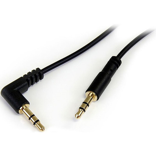StarTech MU3MMSRA 3 ft Slim 3.5mm to Right Angle Stereo Audio Cable - M/M