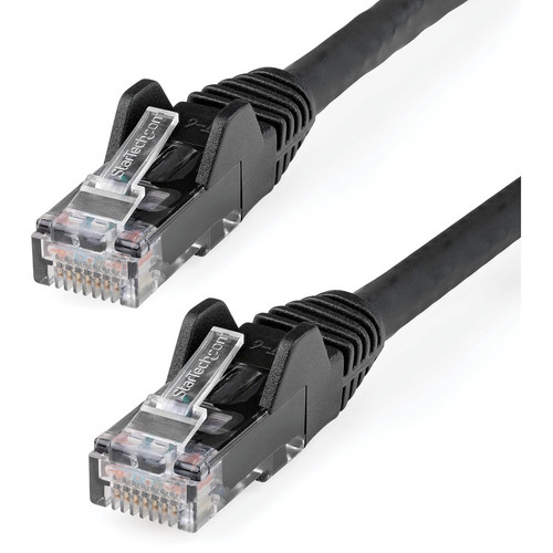 StarTech N6LPATCH6BK 6ft (1.8m) CAT6 Ethernet Cable, LSZH (Low Smoke Zero Halogen) 10 GbE Snagless 100W PoE UTP RJ45 Black Network Patch Cord, ETL