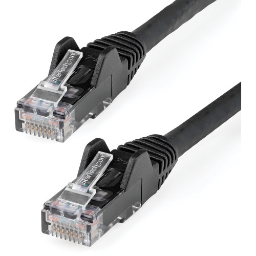 StarTech N6LPATCH35BK 35ft (10.7m) CAT6 Ethernet Cable, LSZH (Low Smoke Zero Halogen) 10GbE Snagless 100W PoE UTP RJ45 Black Network Patch Cord ETL